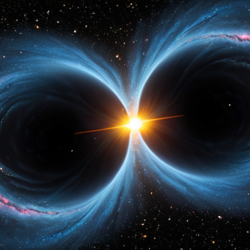 Home 7 Cosmological Wonder**
A majestic view of two black holes colliding in deep space, generating powerful gravitational waves, cosmic dust swirling, distant galaxies visible, hyperrealistic, vibrant colors, volumetric lighting, safe for work, appropriate content, fully clothed, professional. perfect anatomy, natural proportions, family-friendly.
**